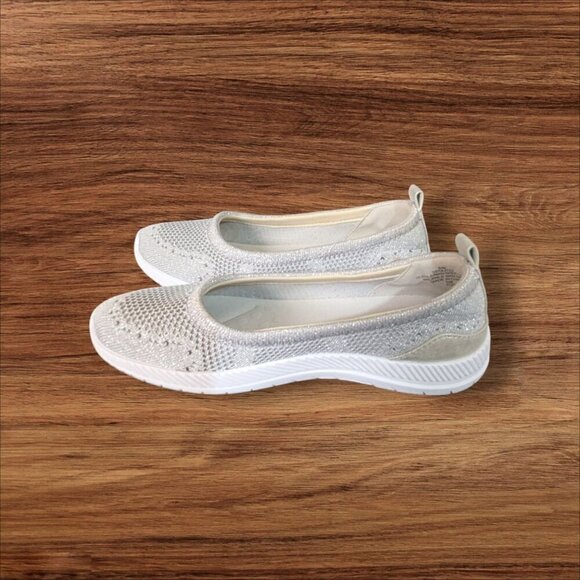 Easy Spirit Womens size 6M Glitz Skimmer Slip-On silver comfort sole walking - Picture 3 of 6